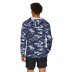 Blue Camo — Unisex Fishing Pullover Hoodie (SPF 50+)