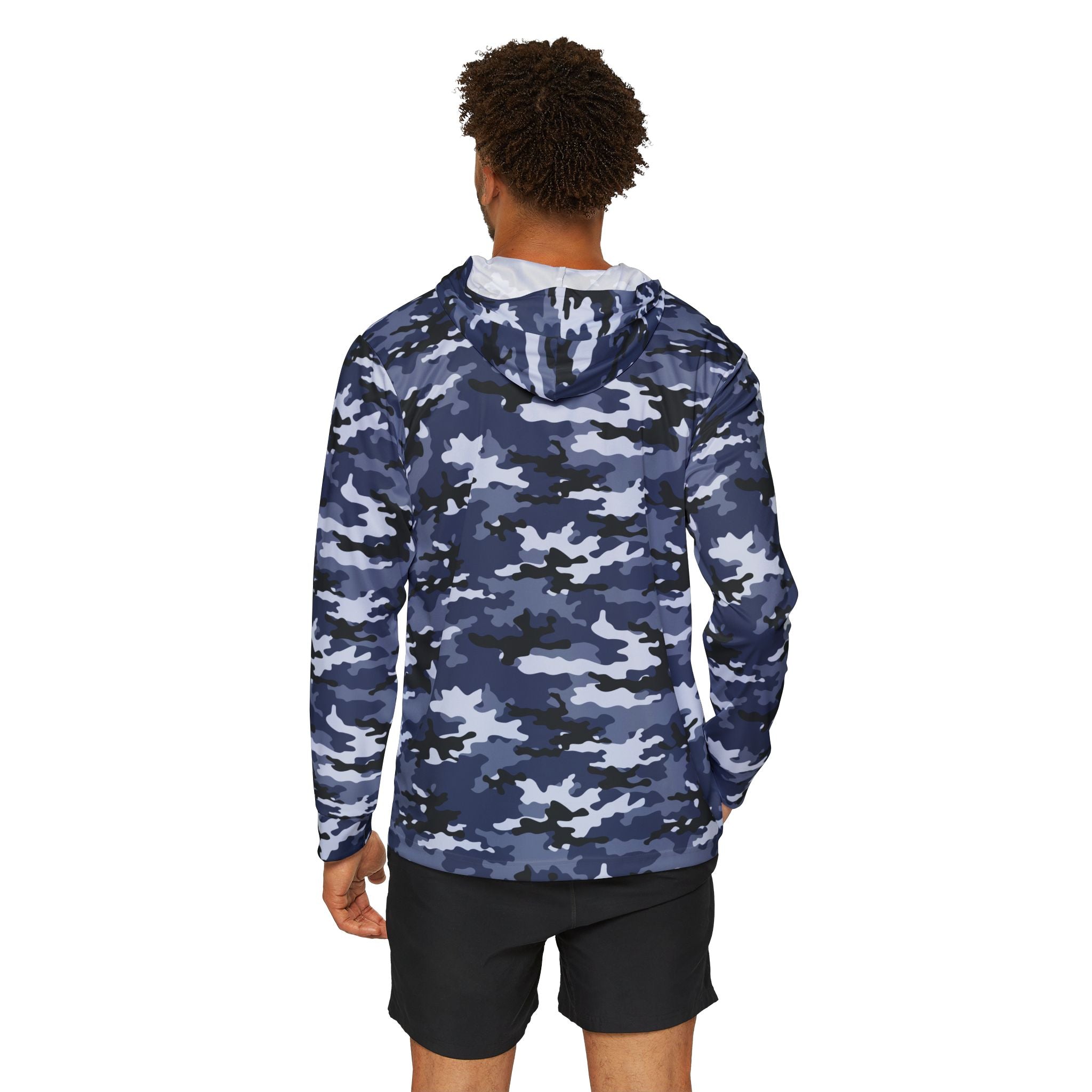 Blue Camo — Unisex Fishing Pullover Hoodie (SPF 50+)