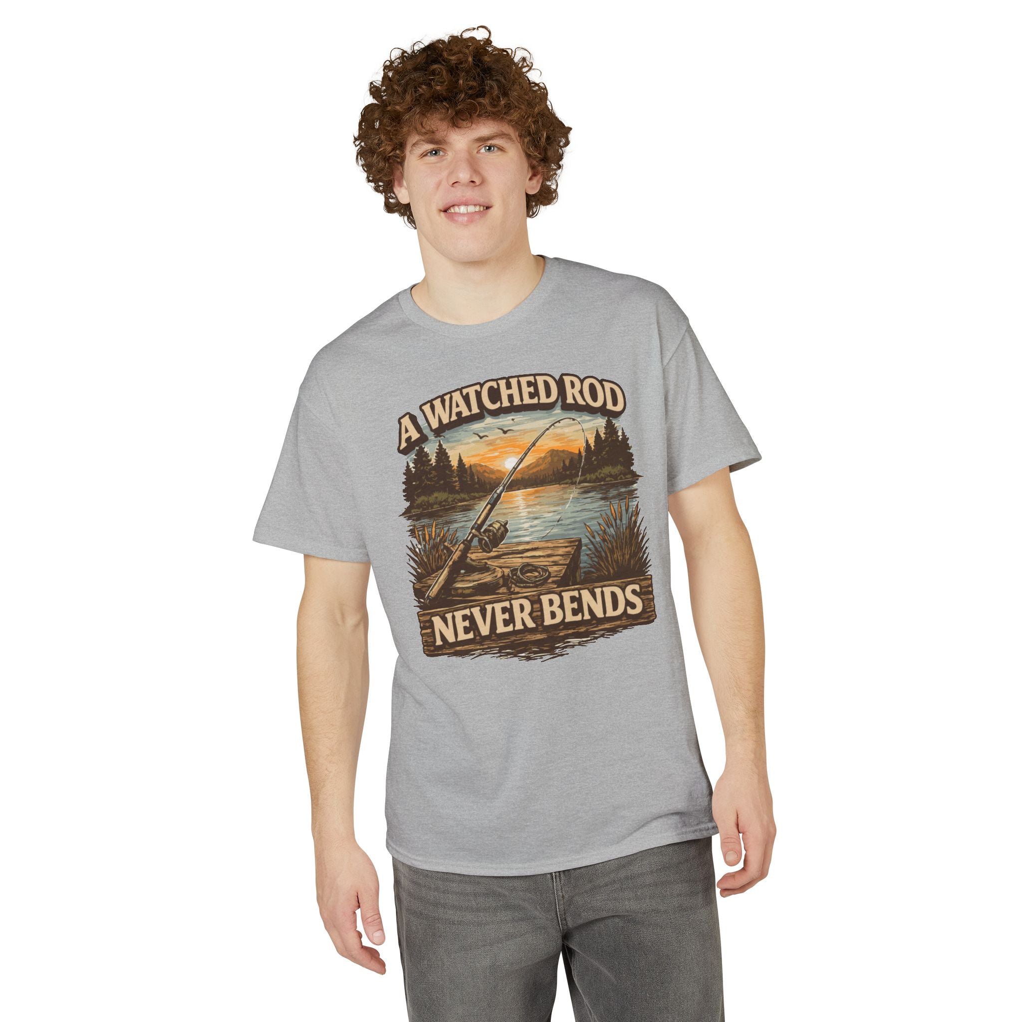 A Watched Rod Never Bends — Unisex DryBlend® T-Shirt