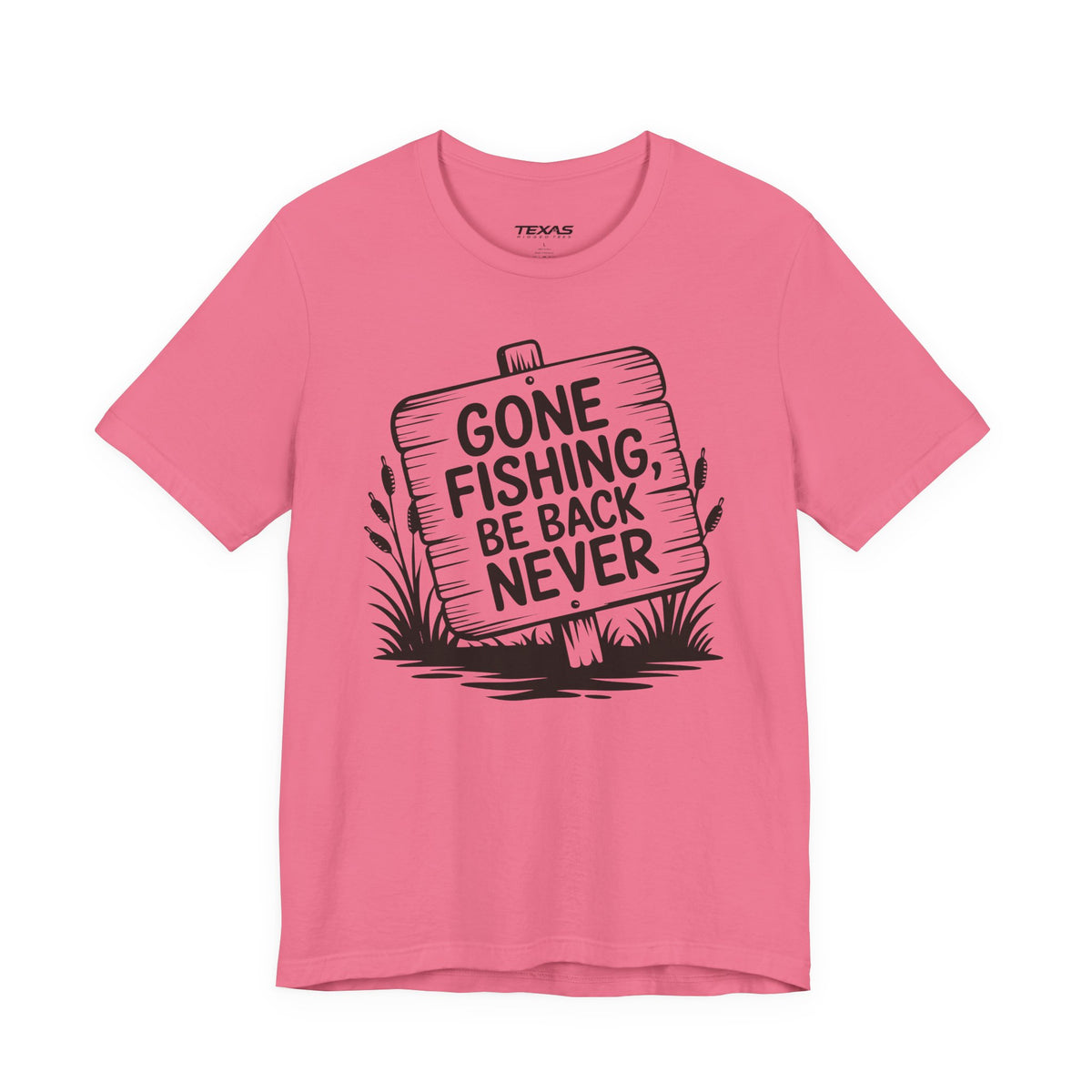 Gone Fishing, Be Back Never — Unisex Cotton Tee