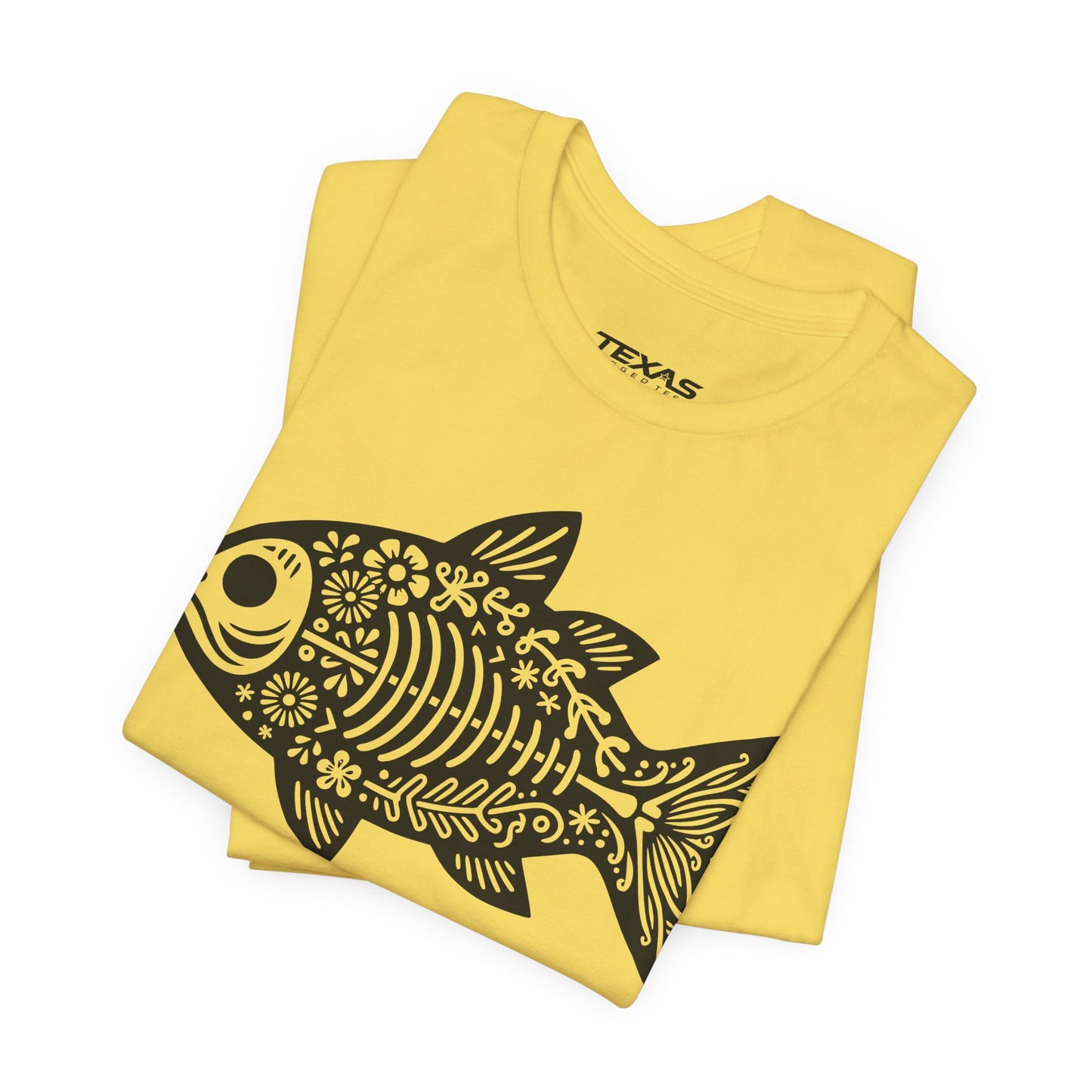 Mexican Flora Fish Skeleton — Unisex Cotton Tee