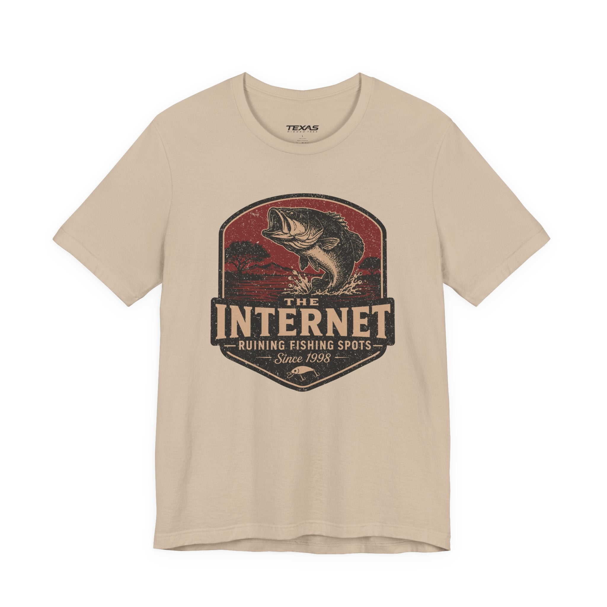 The Internet: Ruining Fishing Spots Since 1998 — Unisex Cotton Tee