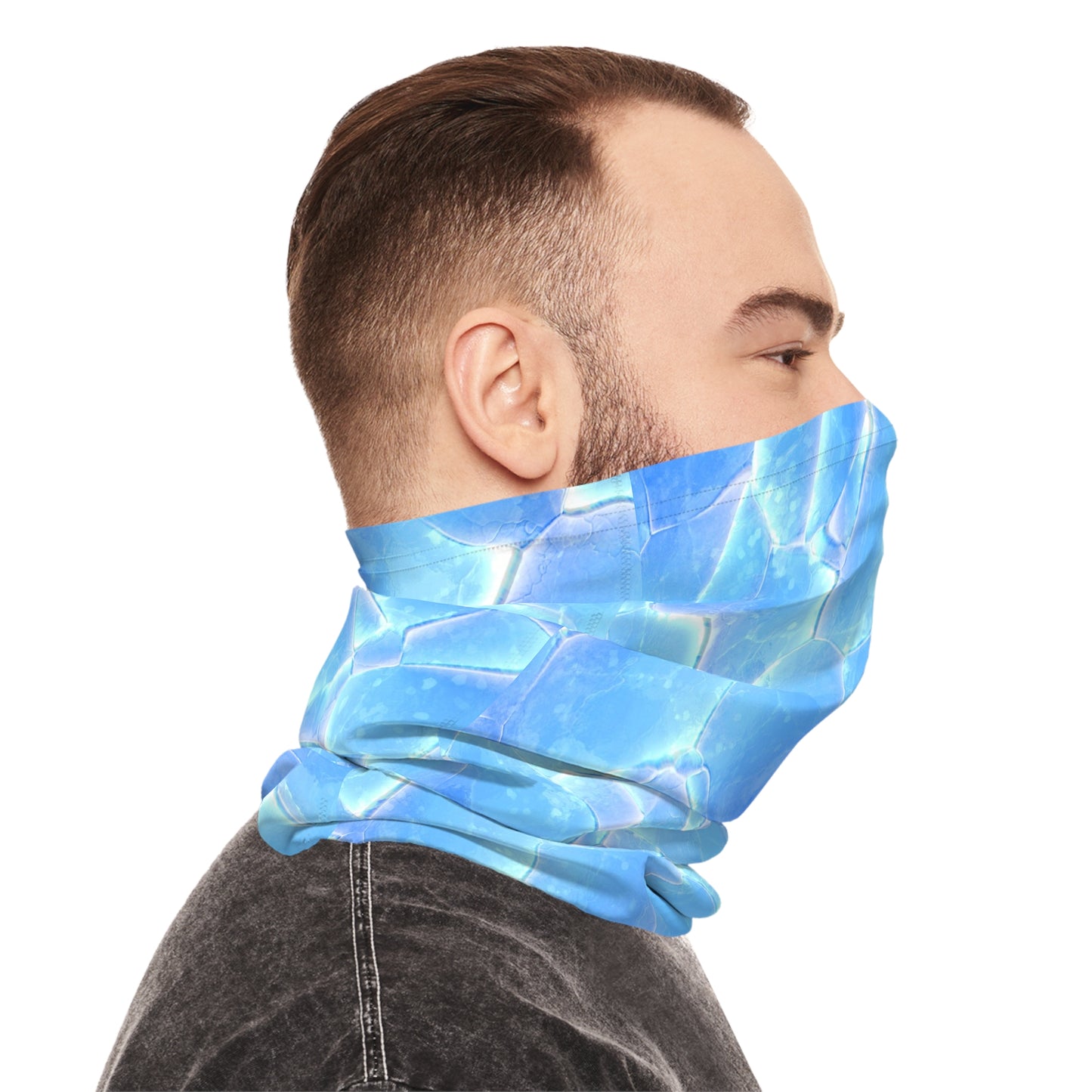 Fractal Ice — Unisex Neck Gaiter (SPF 50+)
