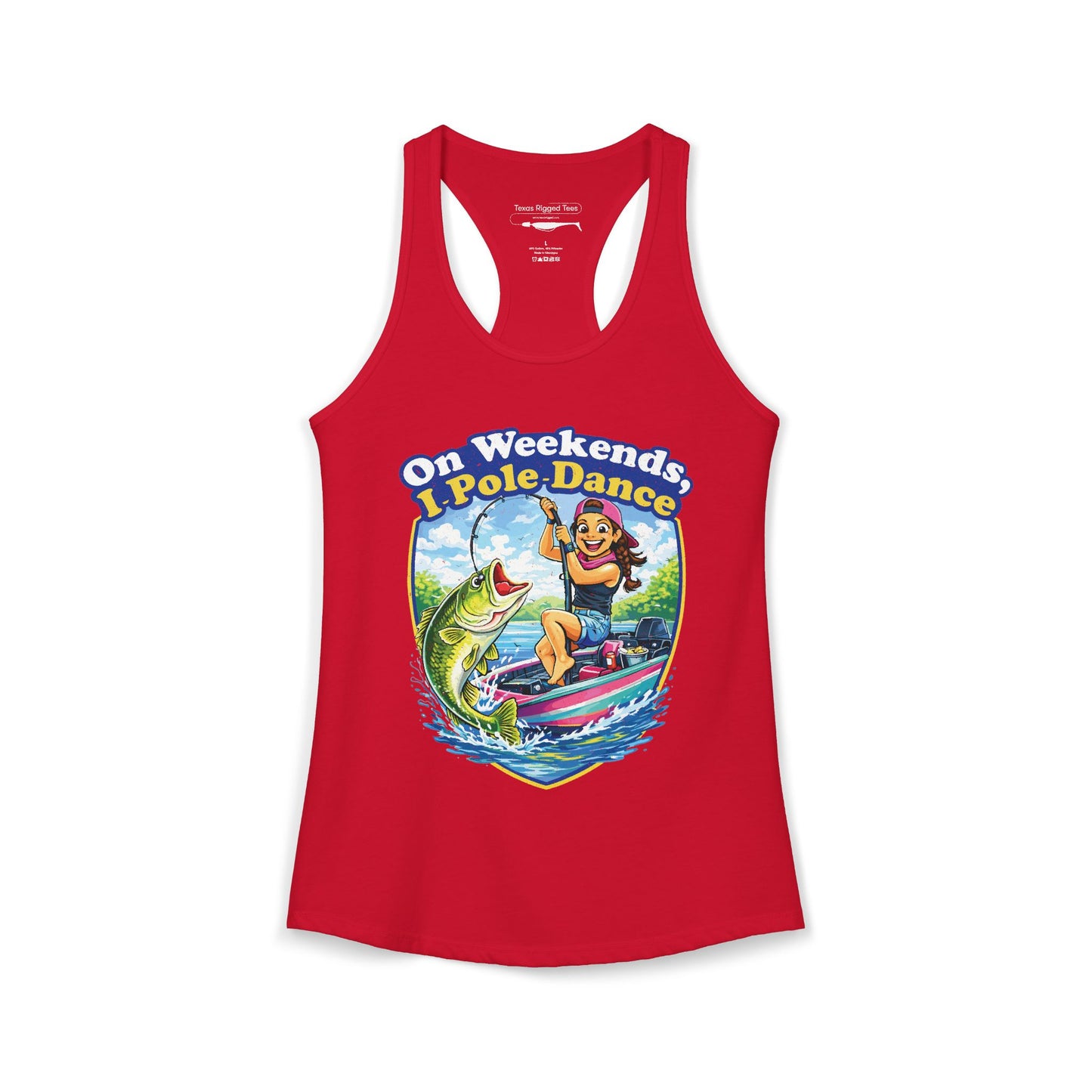 On Weekends, I Pole Dance — Women’s Racerback Tank