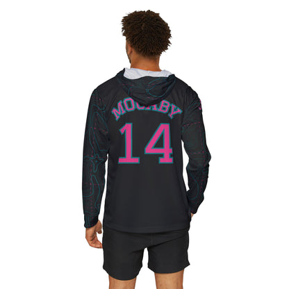 JR Mocaby Baseball Jersey Contour Lines Sleeves Black & Pink