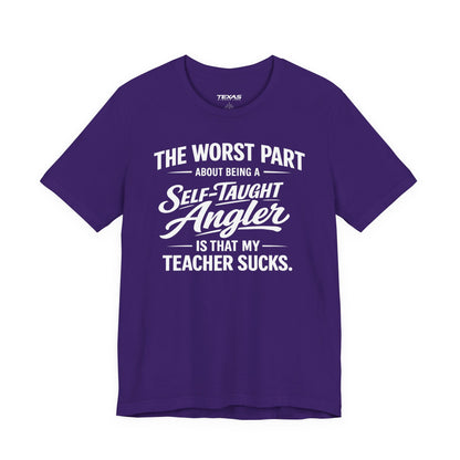 Self-Taught Angler — Unisex Cotton Tee