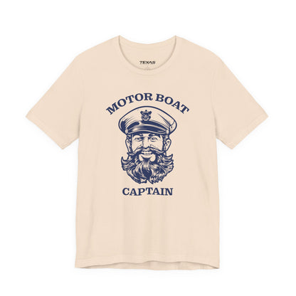 Motor Boat Captain — Unisex Cotton Tee