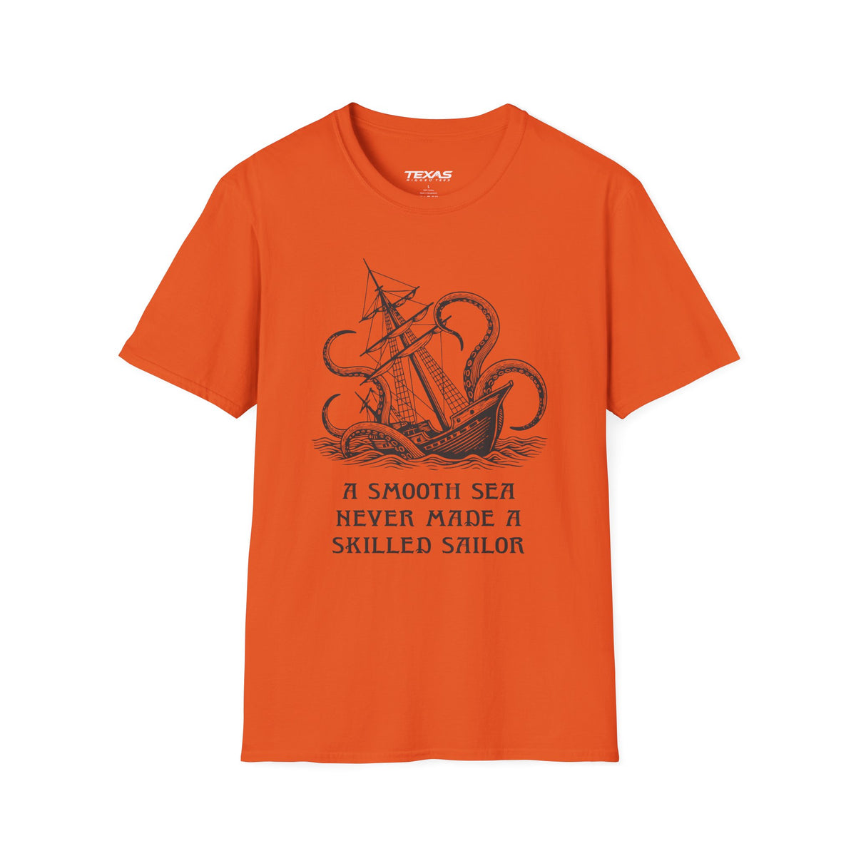 A smooth sea never made a skilled sailor — Unisex Cotton Tee