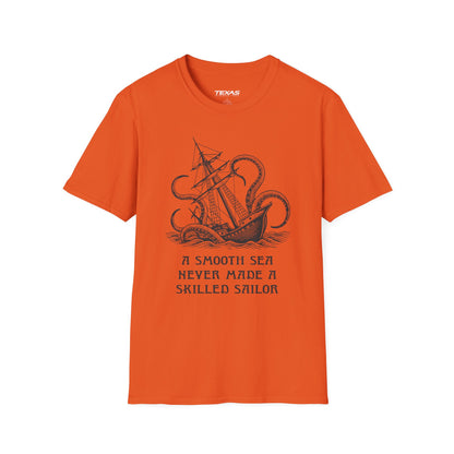 A smooth sea never made a skilled sailor — Unisex Cotton Tee