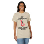The Early Worm Goes Fishing (and Gets Eaten) — Unisex DryBlend® T-Shirt