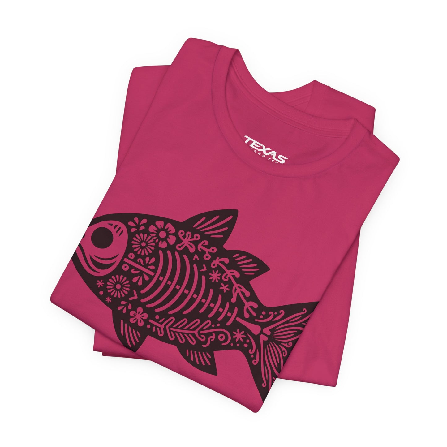 Mexican Flora Fish Skeleton — Unisex Cotton Tee
