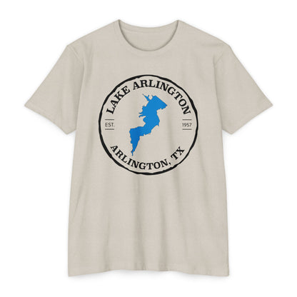 Lake Arlington — Unisex Cotton-Poly Blend T-Shirt