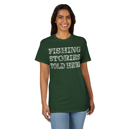 Fishing Stories Told Here — Unisex DryBlend® T-Shirt