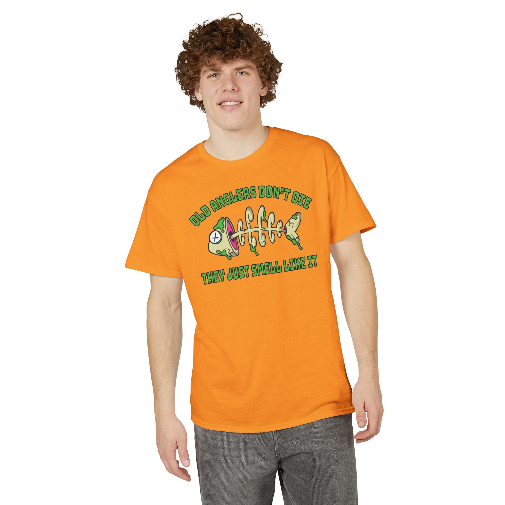 Old Anglers Don’t Die, They Just Smell Like It — Unisex DryBlend® T-Shirt