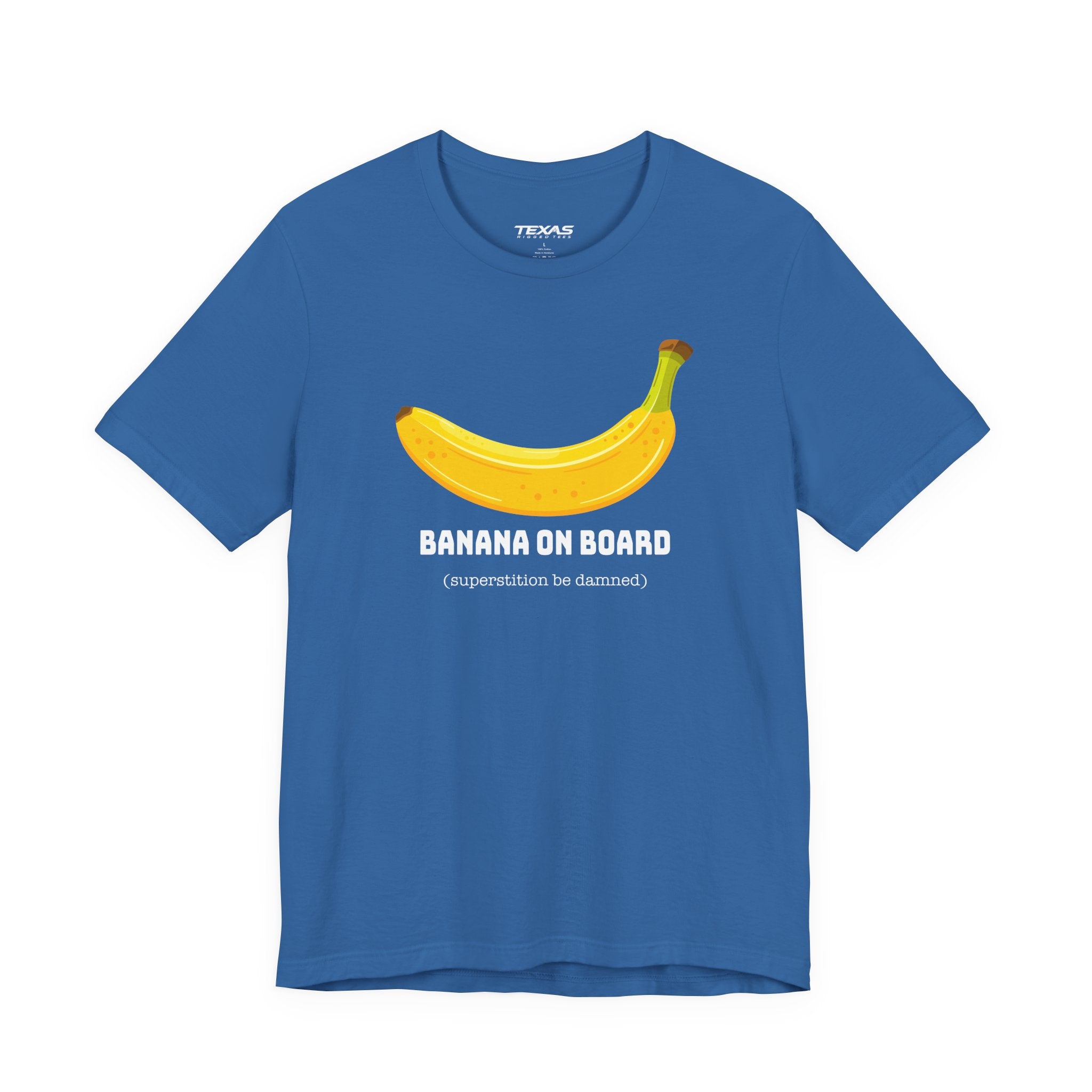 Banana on Board (Superstition Be Damned) — Unisex Cotton Tee