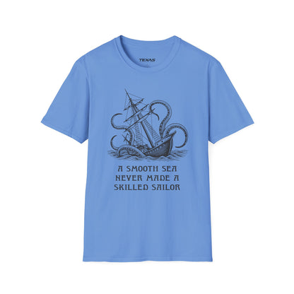 A smooth sea never made a skilled sailor — Unisex Cotton Tee