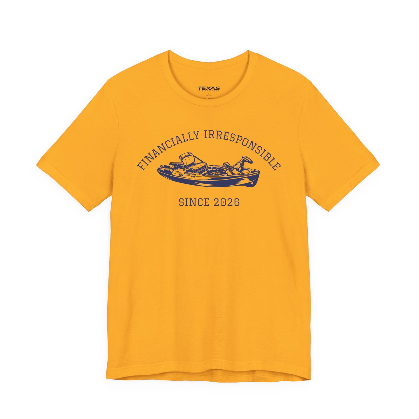 Financially Irresponsible Since XXXX (Kayak Edition) — Unisex Cotton Tee
