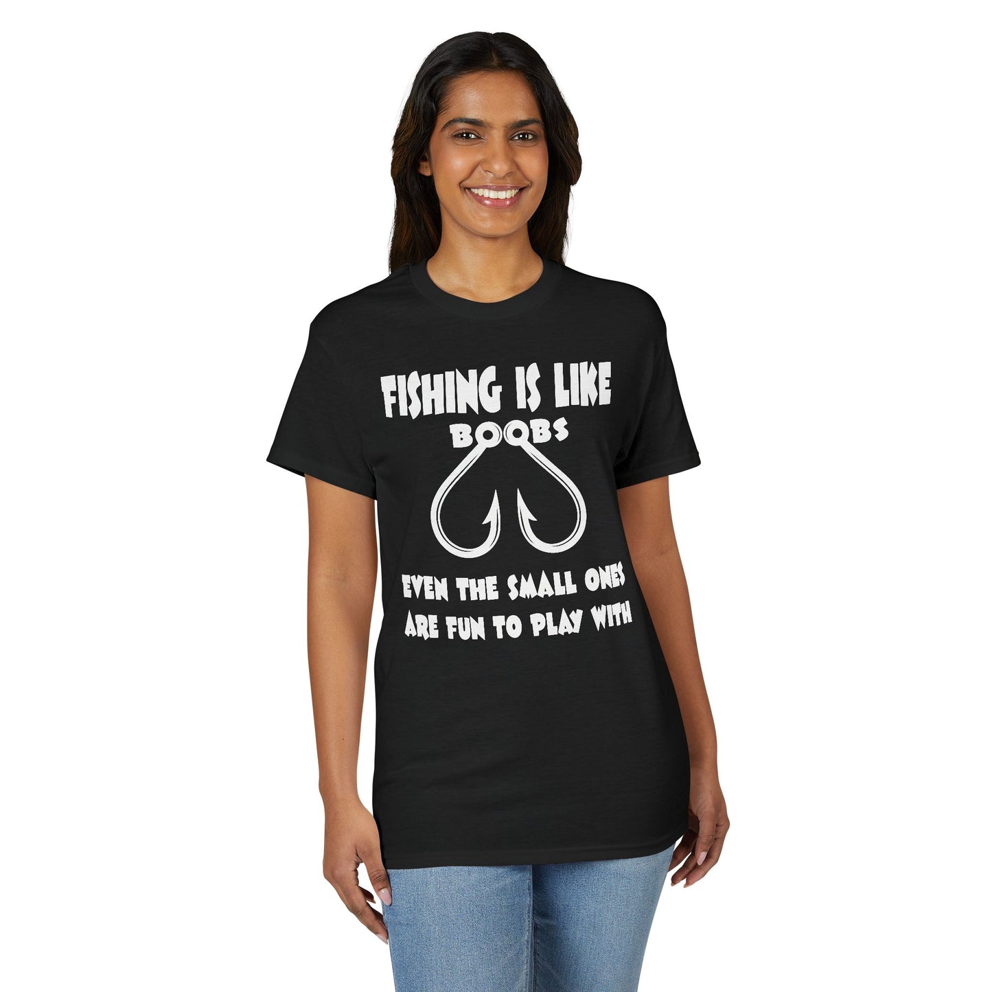 Fishing Is Like Boobs — Unisex DryBlend® T-Shirt