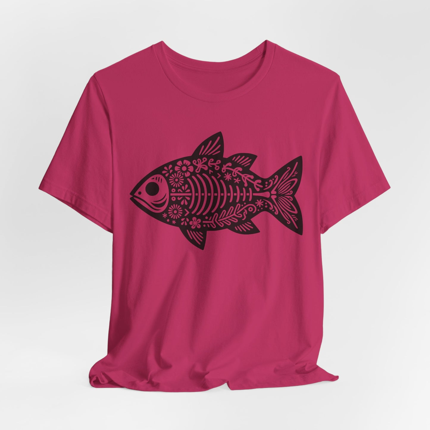 Mexican Flora Fish Skeleton — Unisex Cotton Tee