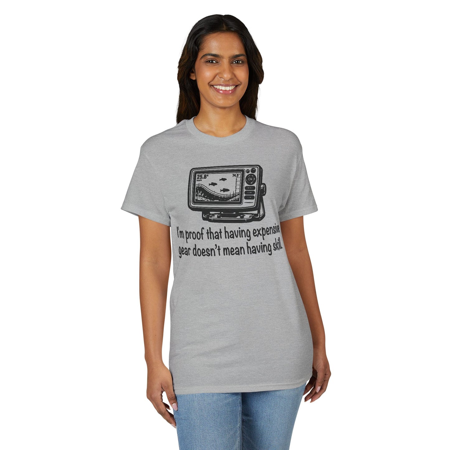 I'm proof that having expensive gear doesn't mean having skill — Unisex DryBlend® T-Shirt