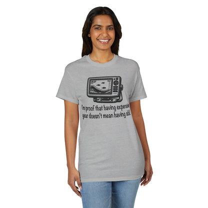 I'm proof that having expensive gear doesn't mean having skill — Unisex DryBlend® T-Shirt