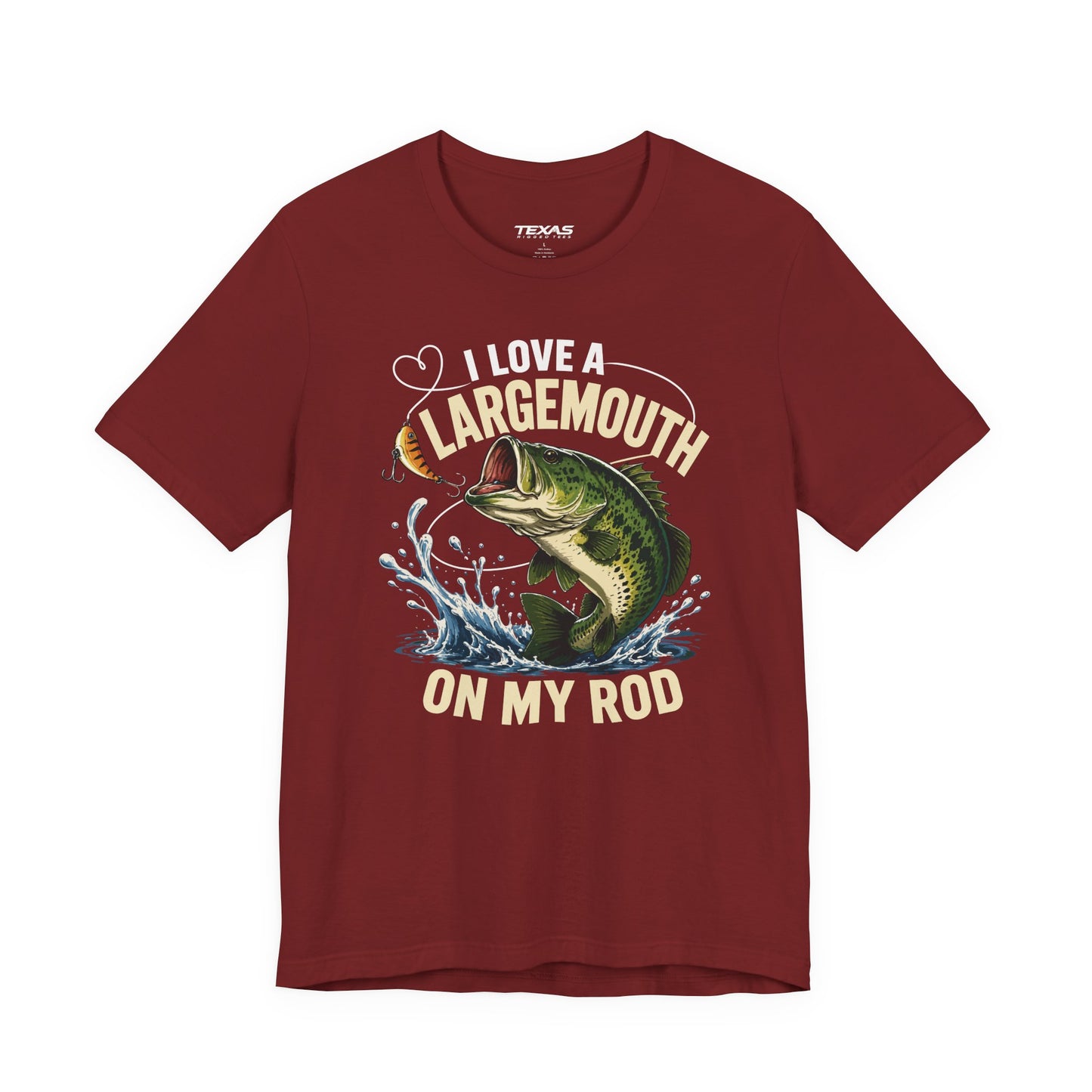 I Love a Largemouth on My Rod — Unisex Cotton Tee