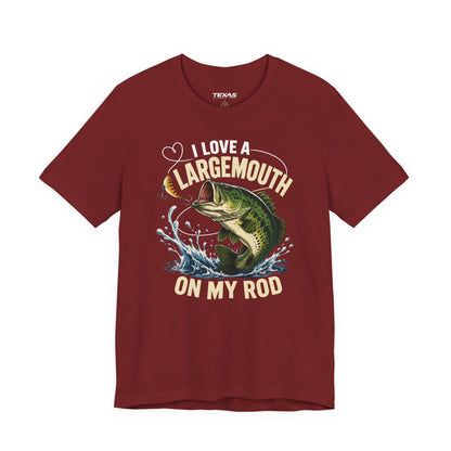 I Love a Largemouth on My Rod — Unisex Cotton Tee