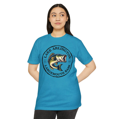 Lake Arlington Largemouth Bass — Unisex Cotton-Poly Blend T-Shirt