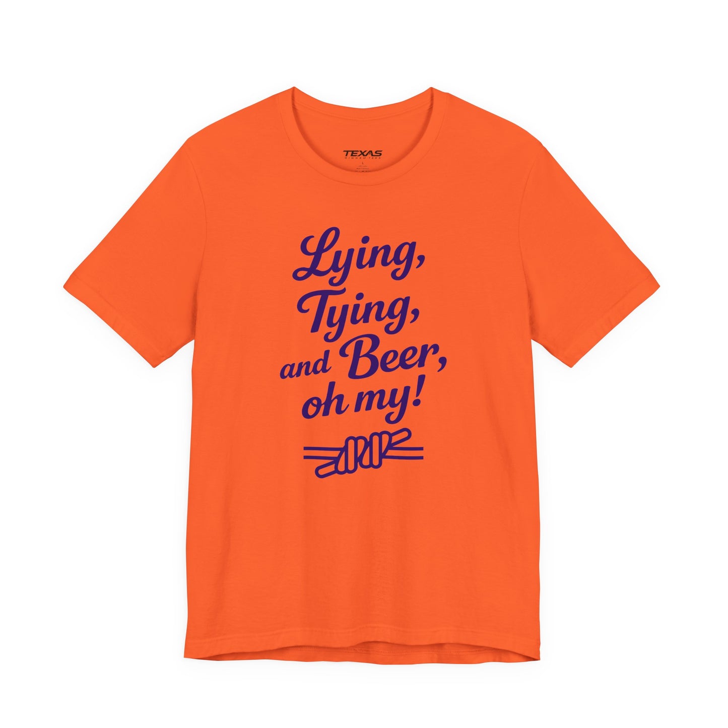 Lying, Tying, and Beer, Oh My! — Unisex Cotton Tee