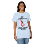 The Early Worm Goes Fishing (and Gets Eaten) — Unisex DryBlend® T-Shirt
