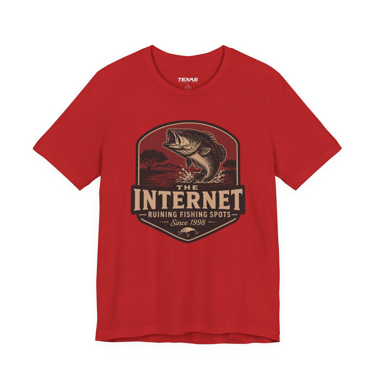 The Internet: Ruining Fishing Spots Since 1998 — Unisex Cotton Tee