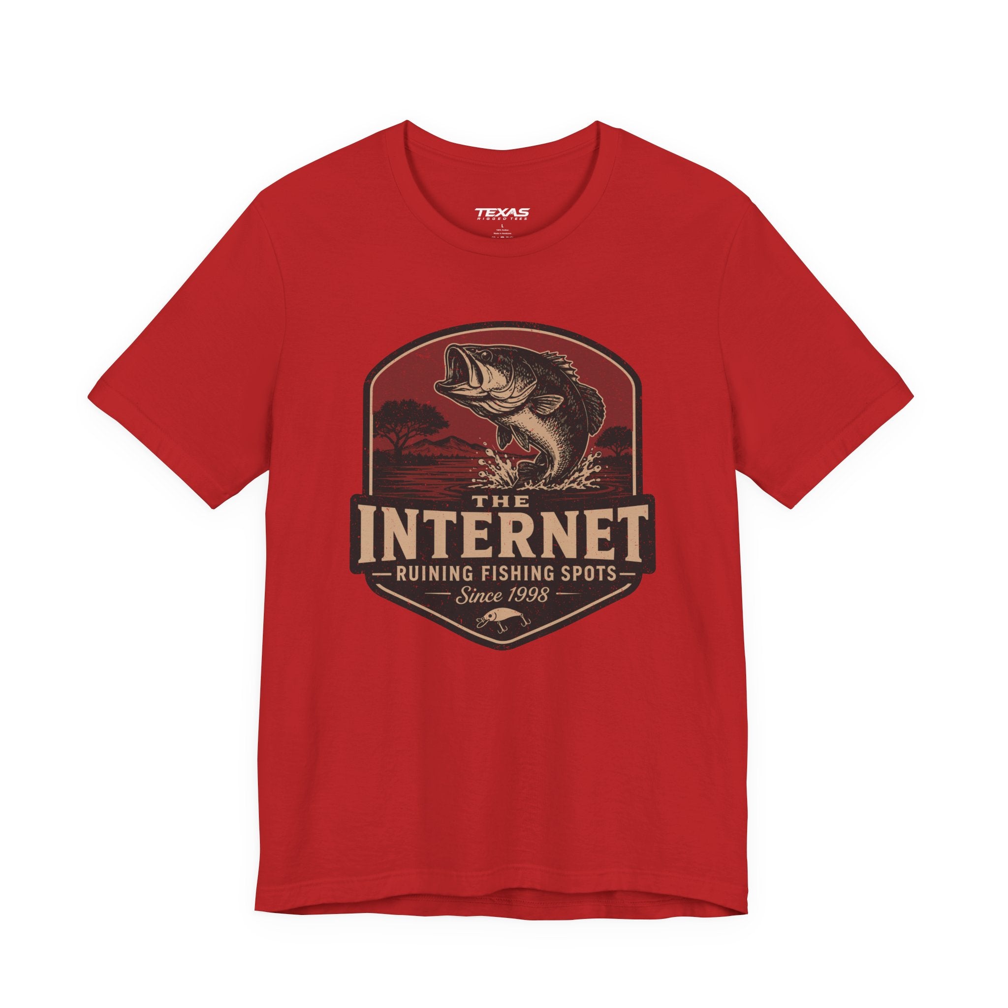 The Internet: Ruining Fishing Spots Since 1998 — Unisex Cotton Tee