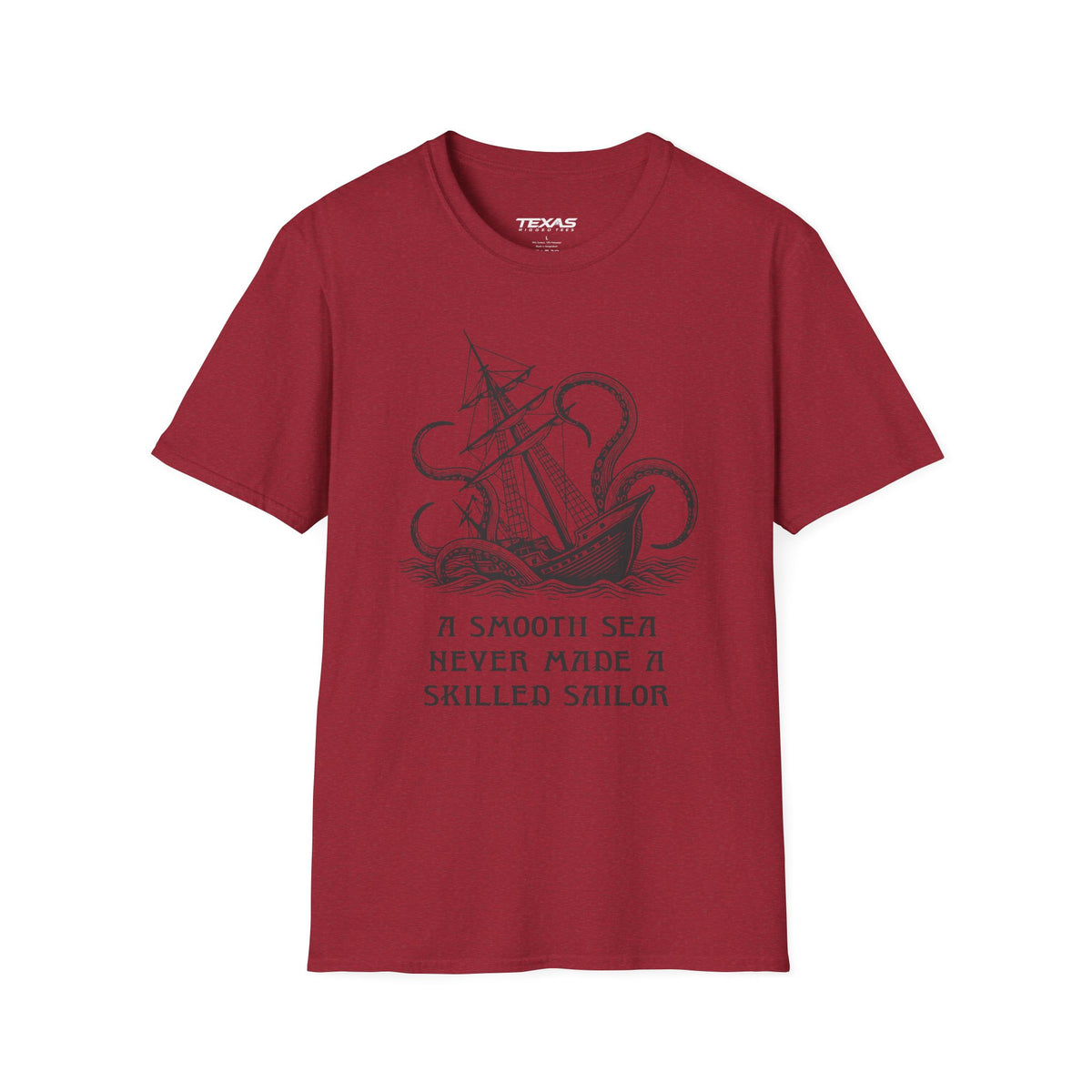 A smooth sea never made a skilled sailor — Unisex Cotton Tee