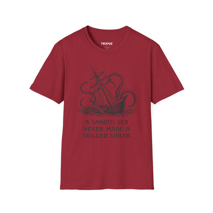 A smooth sea never made a skilled sailor — Unisex Cotton Tee
