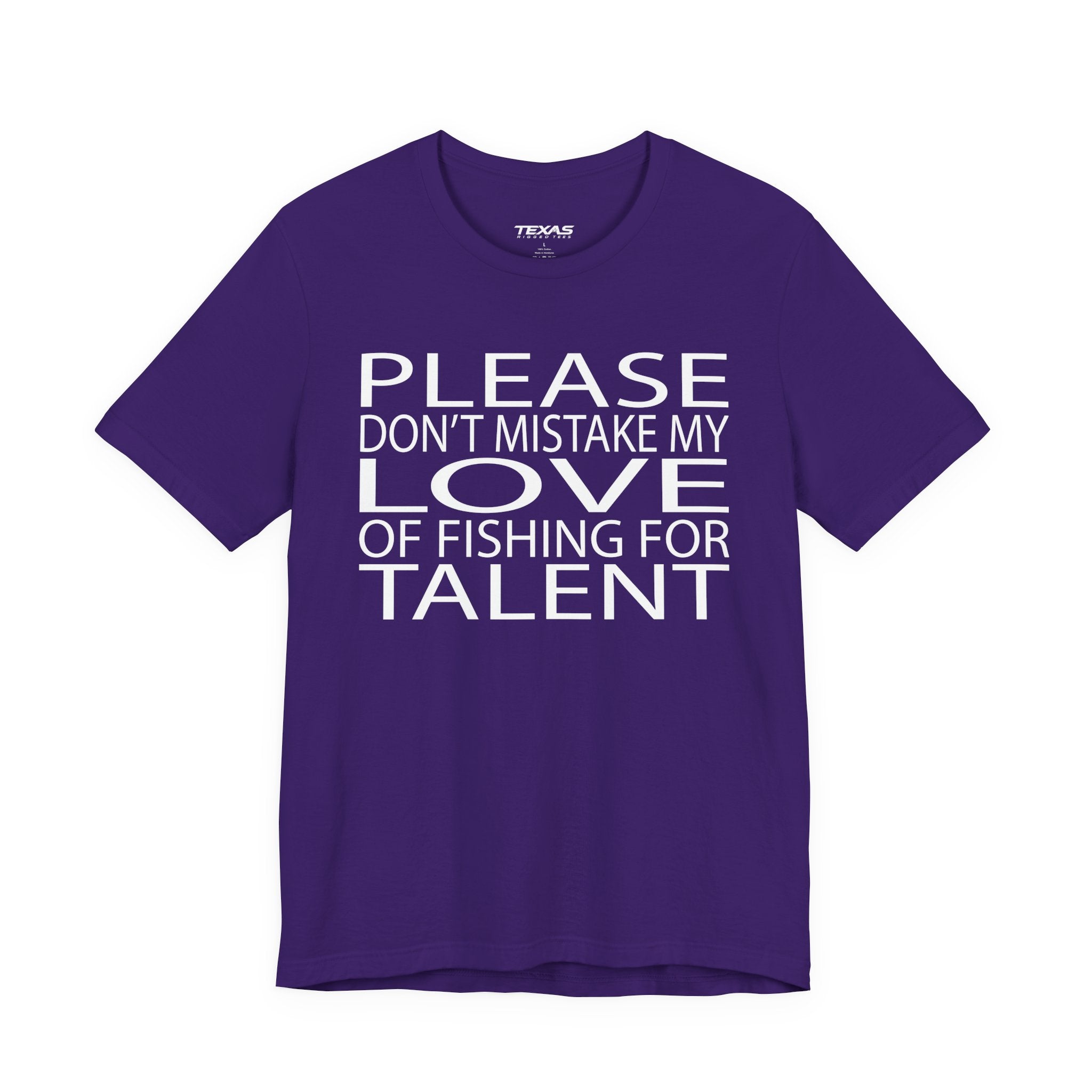Please don’t mistake my love of fishing for talent — Unisex Cotton Tee