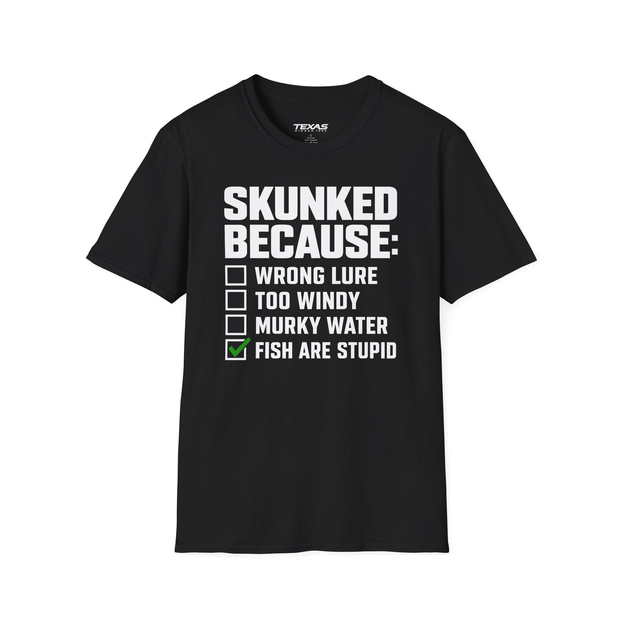 Skunked Because — Unisex Cotton Tee