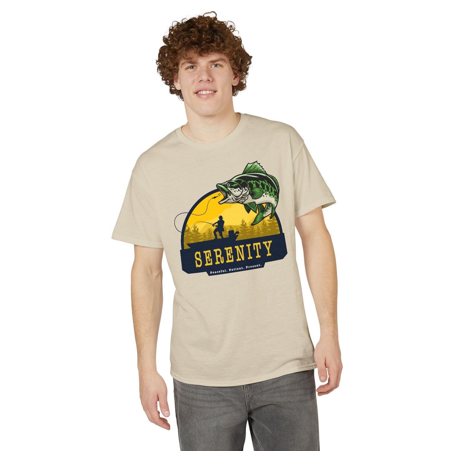 Serenity: Peaceful. Patient. Present. — Unisex DryBlend® T-Shirt