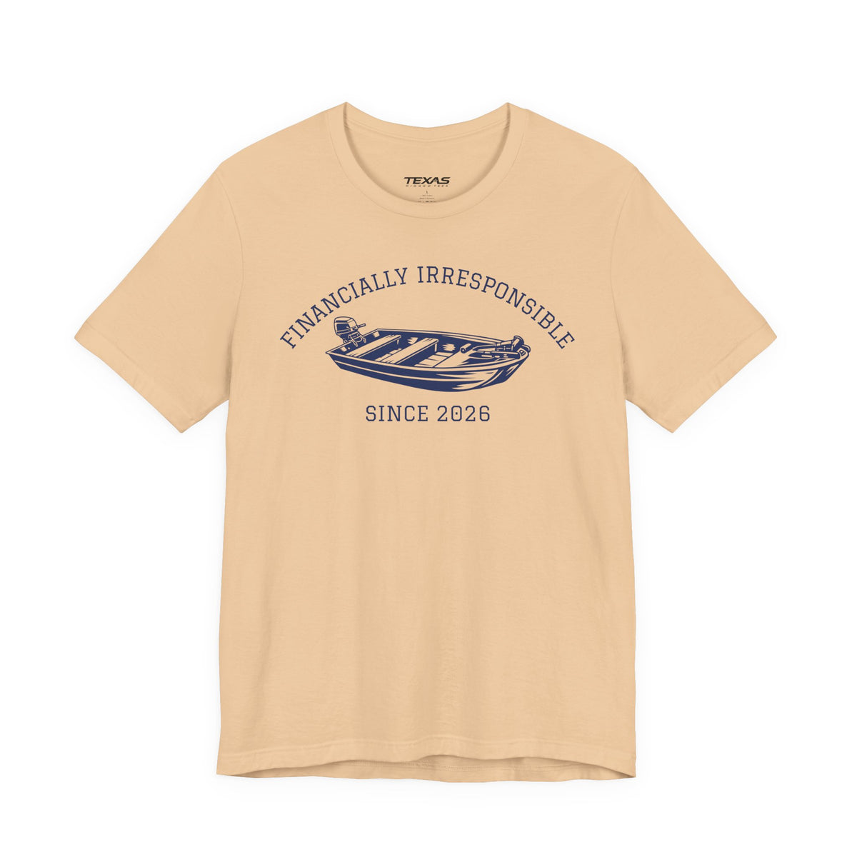 Financially Irresponsible Since XXXX (Jon Boat Edition) — Unisex Cotton Tee