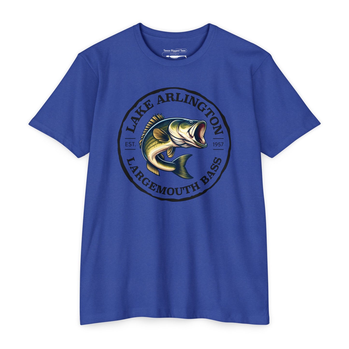 Lake Arlington Largemouth Bass — Unisex Cotton-Poly Blend T-Shirt