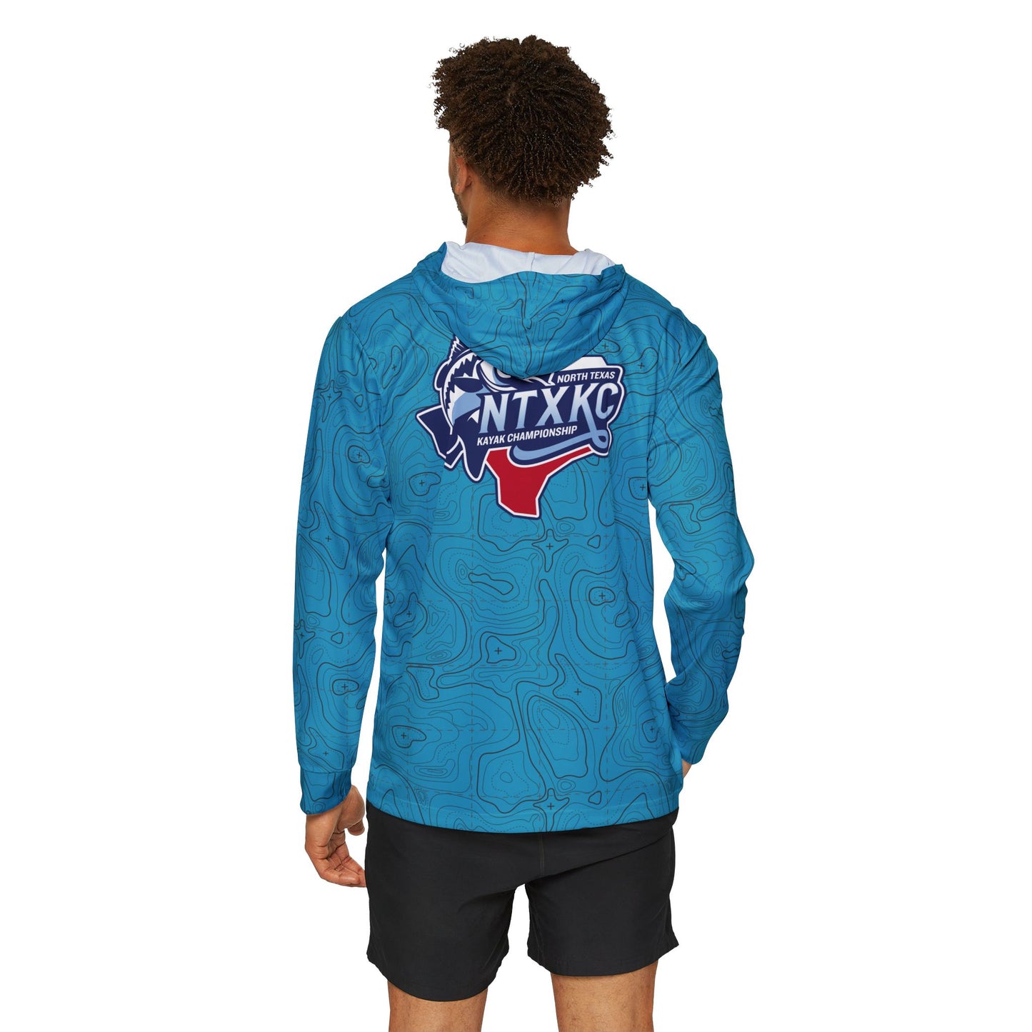 Topographical Lake Map (NTXKC Edition) — Unisex Fishing Pullover Hoodie (SPF 50+)