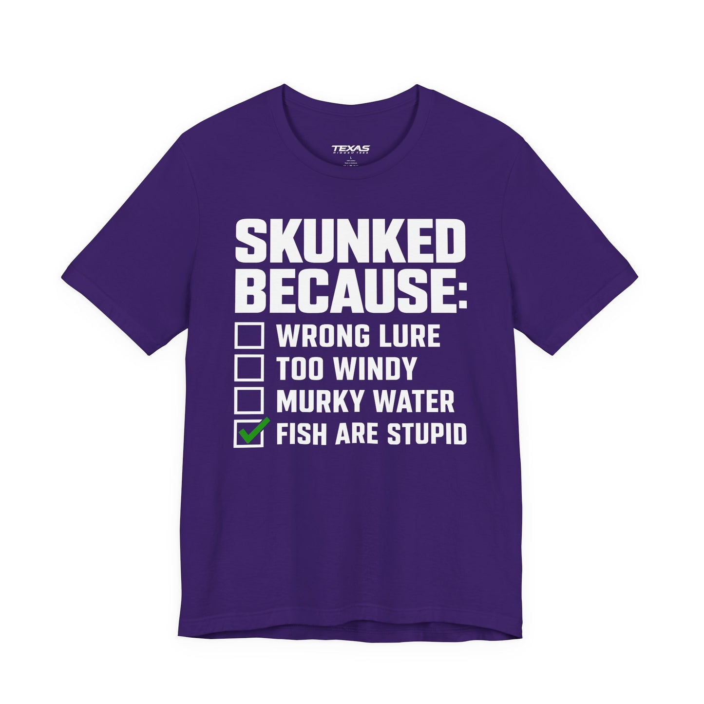 Skunked Because — Unisex Cotton Tee