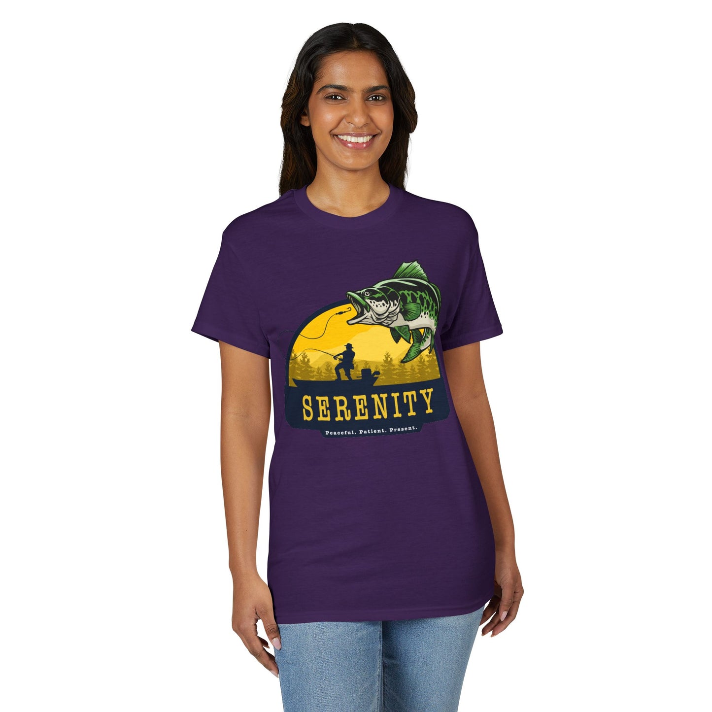 Serenity: Peaceful. Patient. Present. — Unisex DryBlend® T-Shirt
