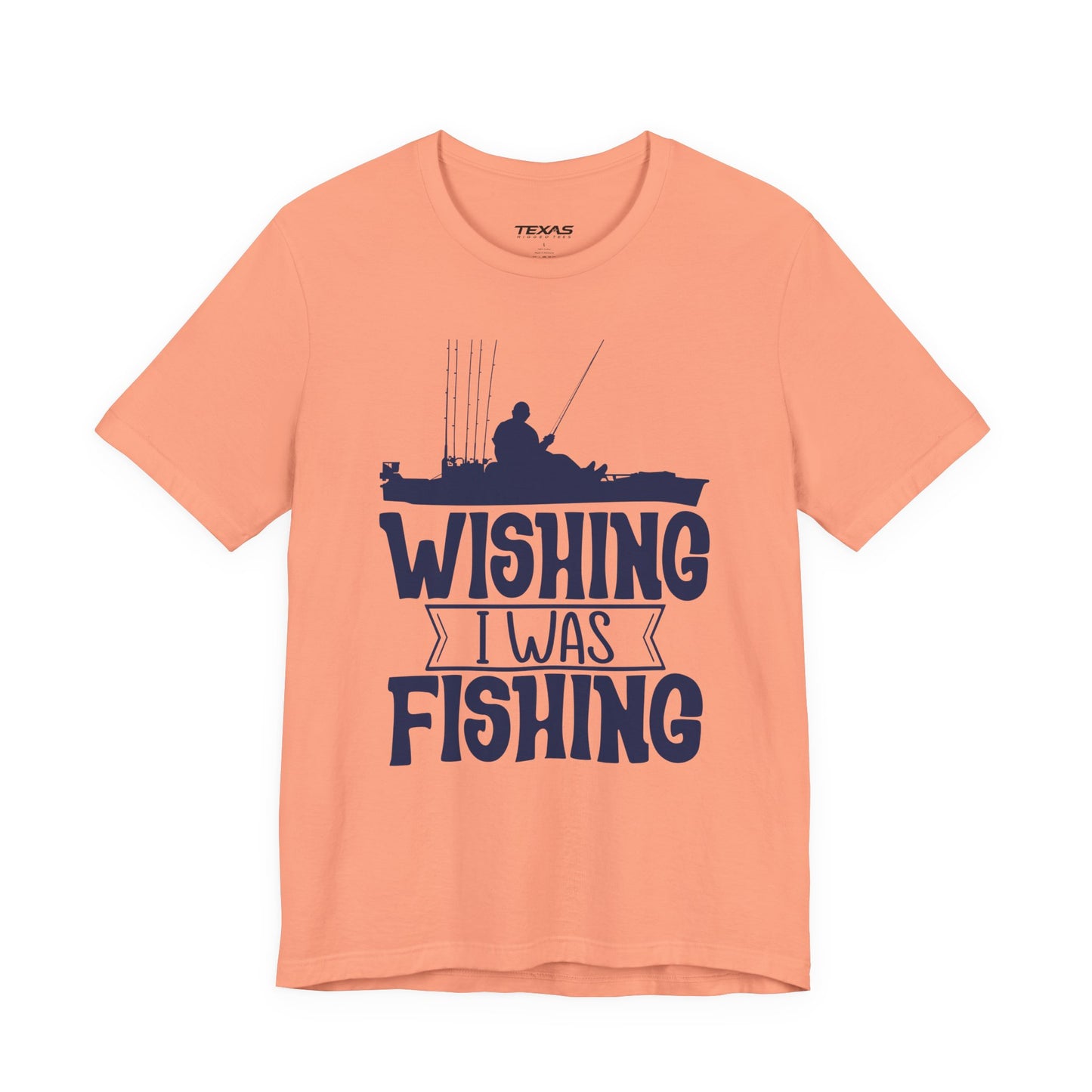 Wishing I Was Fishing (Kayak Edition) — Unisex Cotton Tee