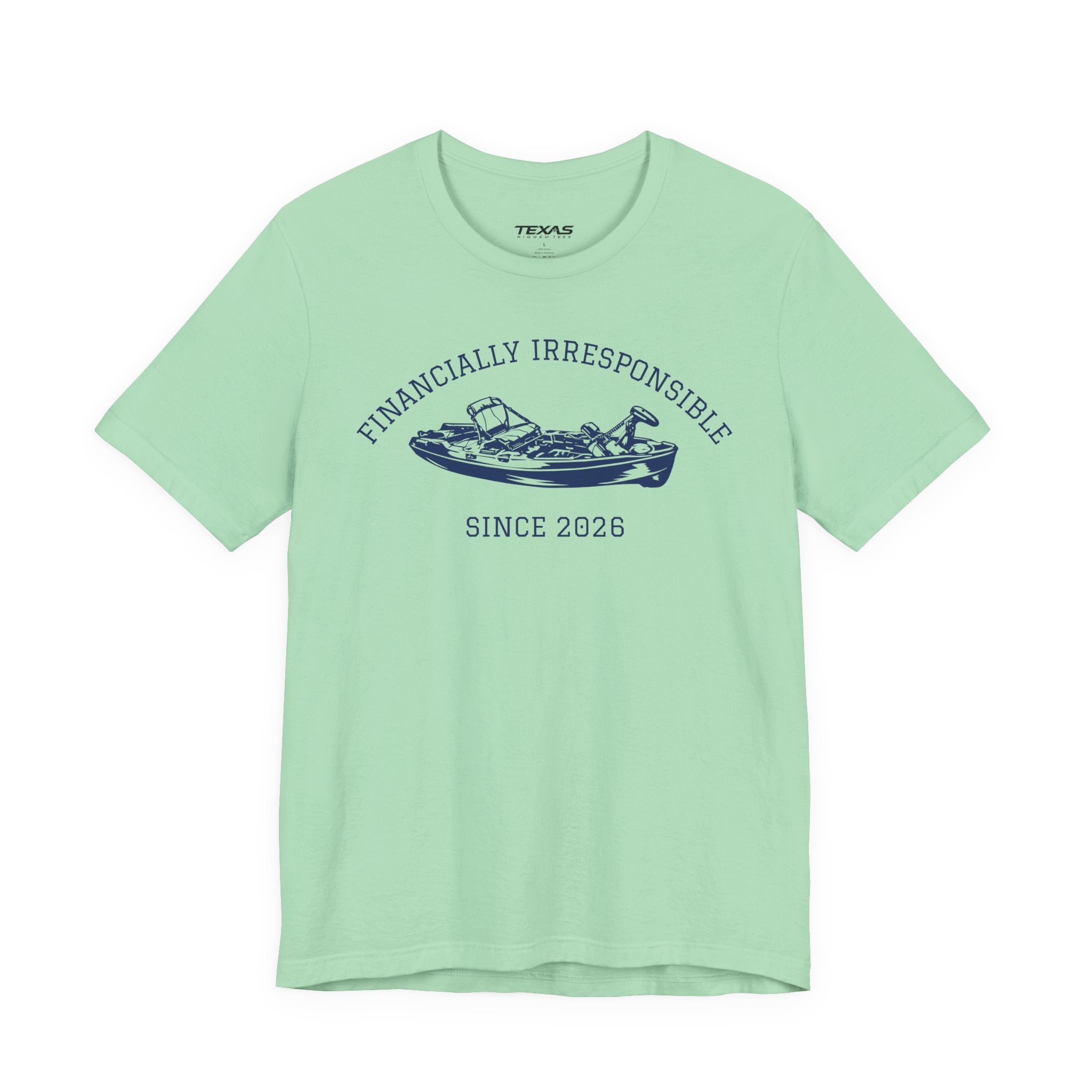Financially Irresponsible Since XXXX (Kayak Edition) — Unisex Cotton Tee