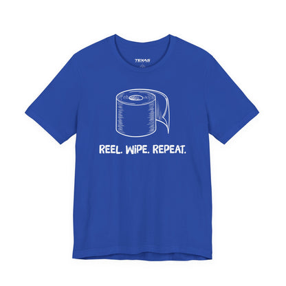 Reel. Wipe. Repeat. — Unisex Cotton Tee