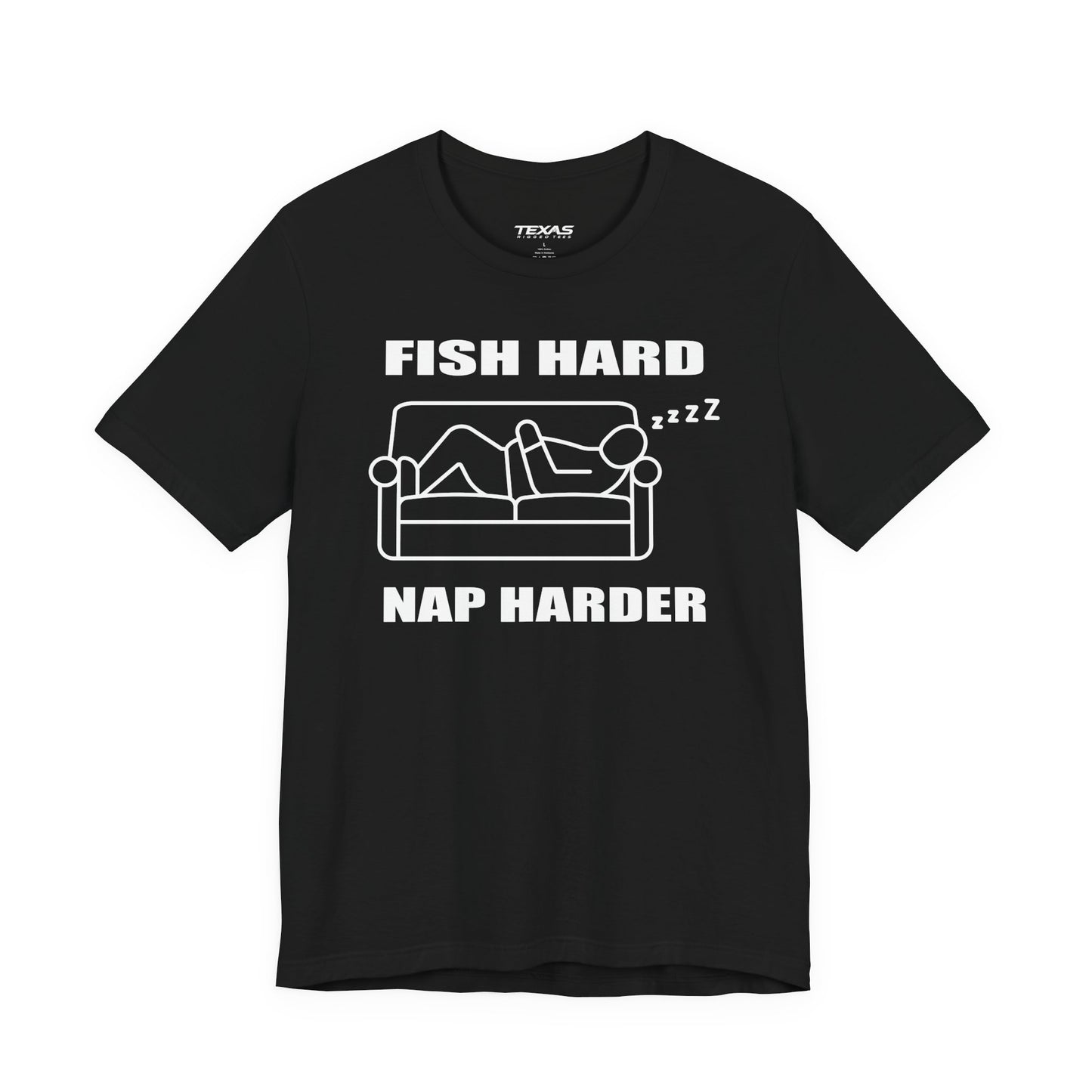 Fish Hard, Nap Harder — Unisex Cotton Tee