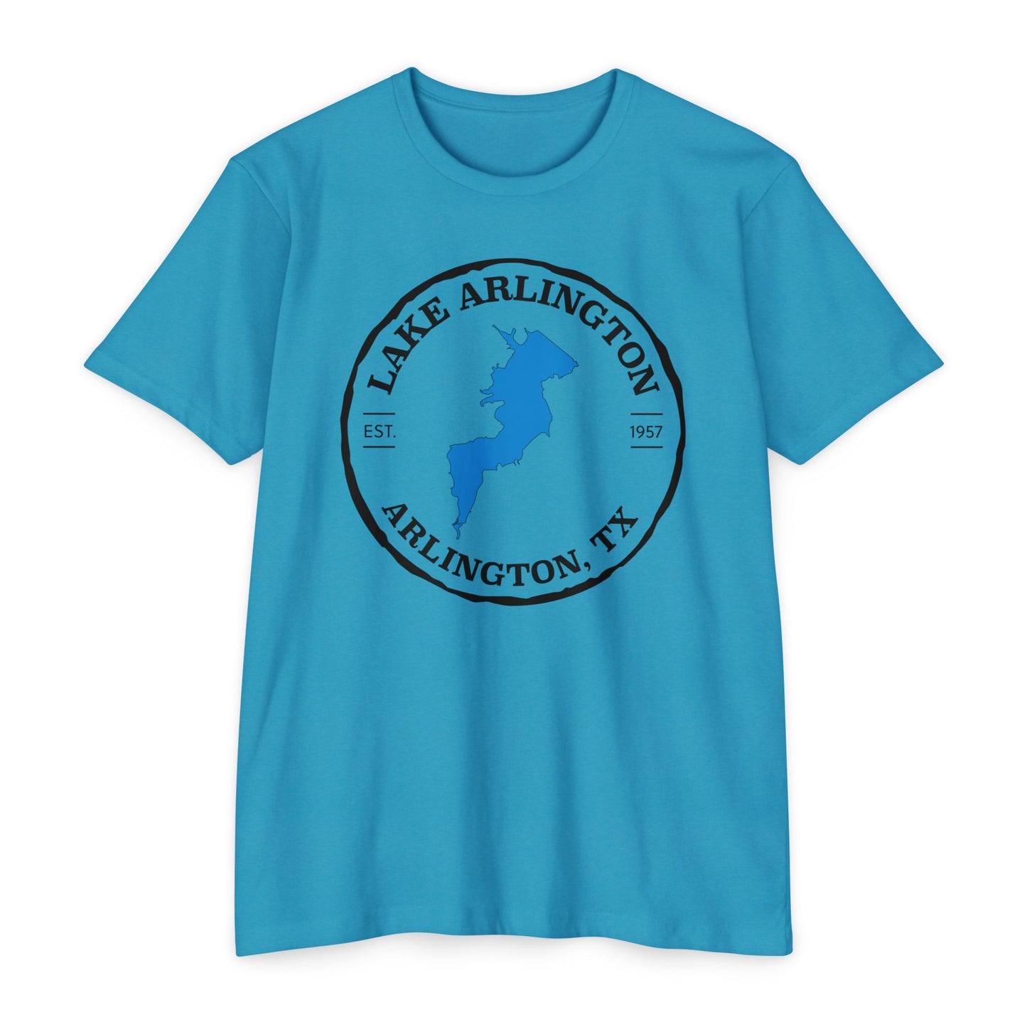Lake Arlington — Unisex Cotton-Poly Blend T-Shirt