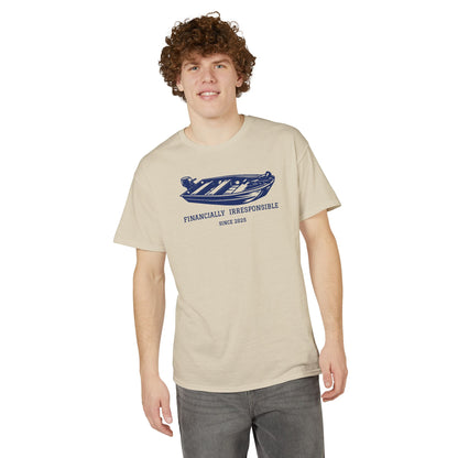 Financially Irresponsible Since XXXX (Jon Boat Edition) — Unisex DryBlend® T-Shirt (Customizable)