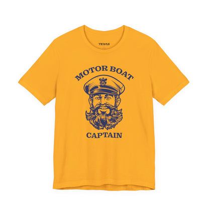 Motor Boat Captain — Unisex Cotton Tee