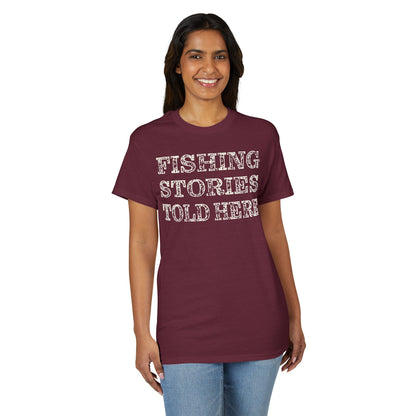 Fishing Stories Told Here — Unisex DryBlend® T-Shirt